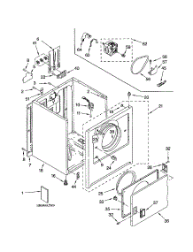 Cabinet parts for Kenmore Dryer 110.64202200 (11064202200, 110 64202200) from AppliancePartsPros.com