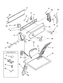 Top And Console Parts parts for Kenmore Dryer 110.64202201 (11064202201, 110 64202201) from AppliancePartsPros.com