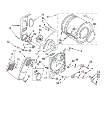 Optional Parts (Not Included) Bulkhead Parts parts for Kenmore Dryer 110.64212200 (11064212200, 110 64212200) from AppliancePartsPros.com
