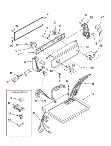 Top And Console Parts parts for Kenmore Dryer 110.64212200 (11064212200, 110 64212200) from AppliancePartsPros.com