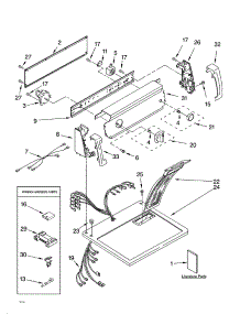 Top And Console Parts parts for Kenmore Dryer 110.64602301 (11064602301, 110 64602301) from AppliancePartsPros.com