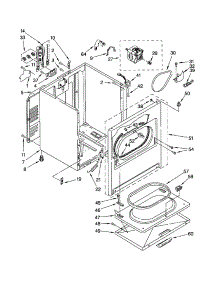Cabinet parts for Kenmore Dryer 110.64612200 (11064612200, 110 64612200) from AppliancePartsPros.com