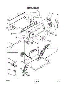Top And Console parts for Kenmore Dryer 110.64612200 (11064612200, 110 64612200) from AppliancePartsPros.com
