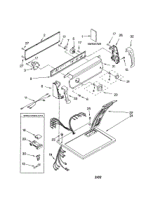 Top And Console parts for Kenmore Dryer 110.64622300 (11064622300, 110 64622300) from AppliancePartsPros.com