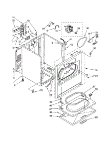 Cabinet parts for Kenmore Dryer 110.64632300 (11064632300, 110 64632300) from AppliancePartsPros.com