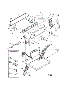 Top And Console parts for Kenmore Dryer 110.64632300 (11064632300, 110 64632300) from AppliancePartsPros.com