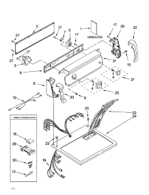 Top And Console Parts parts for Kenmore Dryer 110.64632301 (11064632301, 110 64632301) from AppliancePartsPros.com