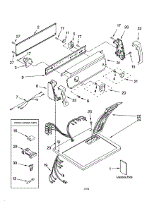 Top And Console Parts parts for Kenmore Dryer 110.64642400 (11064642400, 110 64642400) from AppliancePartsPros.com