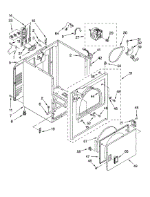 Cabinet Parts parts for Kenmore Dryer 110.64652400 (11064652400, 110 64652400) from AppliancePartsPros.com