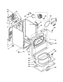 Cabinet parts for Kenmore Dryer 110.64712200 (11064712200, 110 64712200) from AppliancePartsPros.com