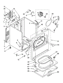 Cabinet Parts parts for Kenmore Dryer 110.64722400 (11064722400, 110 64722400) from AppliancePartsPros.com