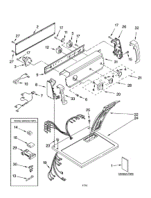 Top And Console Parts parts for Kenmore Dryer 110.64722400 (11064722400, 110 64722400) from AppliancePartsPros.com