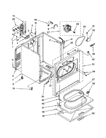 Cabinet parts for Kenmore Dryer 110.64812200 (11064812200, 110 64812200) from AppliancePartsPros.com