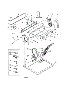 Top And Console parts for Kenmore Dryer 110.64812200 (11064812200, 110 64812200) from AppliancePartsPros.com