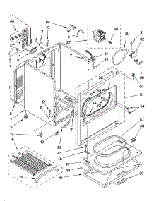 Cabinet Parts parts for Kenmore Dryer 110.64842400 (11064842400, 110 64842400) from AppliancePartsPros.com