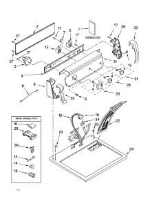 Top And Console Parts parts for Kenmore Dryer 110.64842400 (11064842400, 110 64842400) from AppliancePartsPros.com