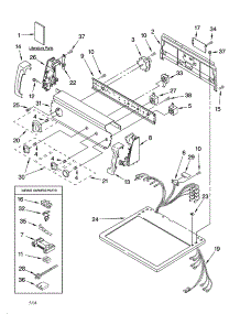 Top And Console Parts parts for Kenmore Dryer 110.64882400 (11064882400, 110 64882400) from AppliancePartsPros.com