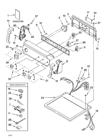 Top And Console Parts parts for Kenmore Dryer 110.64882401 (11064882401, 110 64882401) from AppliancePartsPros.com
