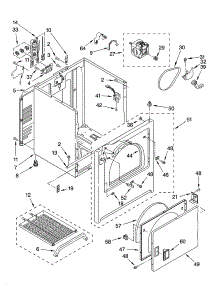 Cabinet Parts parts for Kenmore Dryer 110.64902201 (11064902201, 110 64902201) from AppliancePartsPros.com
