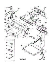 Top And Console parts for Kenmore Dryer 110.62932100 (11062932100, 110 62932100) from AppliancePartsPros.com