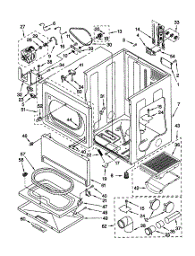 Cabinet parts for Kenmore Dryer 110.62932100 (11062932100, 110 62932100) from AppliancePartsPros.com