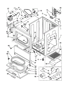 Cabinet parts for Kenmore Dryer 110.62942100 (11062942100, 110 62942100) from AppliancePartsPros.com