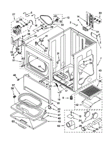 Cabinet parts for Kenmore Dryer 110.62952100 (11062952100, 110 62952100) from AppliancePartsPros.com