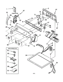 Top And Console parts for Kenmore Dryer 110.62952100 (11062952100, 110 62952100) from AppliancePartsPros.com