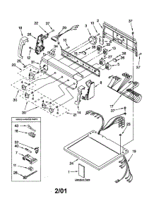 Top And Console parts for Kenmore Dryer 110.62972100 (11062972100, 110 62972100) from AppliancePartsPros.com