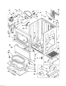 Cabinet parts for Kenmore Dryer 110.62972101 (11062972101, 110 62972101) from AppliancePartsPros.com