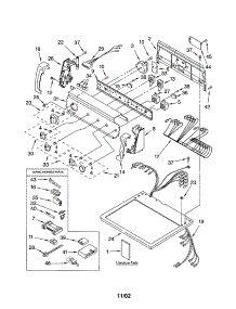 Top And Console parts for Kenmore Dryer 110.62972102 (11062972102, 110 62972102) from AppliancePartsPros.com