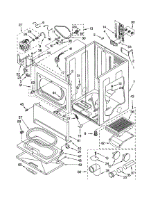 Cabinet parts for Kenmore Dryer 110.62982101 (11062982101, 110 62982101) from AppliancePartsPros.com