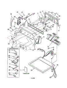Top And Console parts for Kenmore Dryer 110.62982102 (11062982102, 110 62982102) from AppliancePartsPros.com