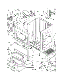 Cabinet parts for Kenmore Dryer 110.62982102 (11062982102, 110 62982102) from AppliancePartsPros.com