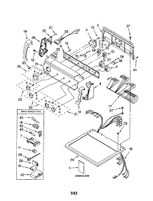 Top And Console parts for Kenmore Dryer 110.62992101 (11062992101, 110 62992101) from AppliancePartsPros.com
