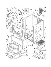 Cabinet parts for Kenmore Dryer 110.62992102 (11062992102, 110 62992102) from AppliancePartsPros.com
