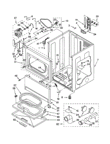 Cabinet parts for Kenmore Dryer 110.63014101 (11063014101, 110 63014101) from AppliancePartsPros.com