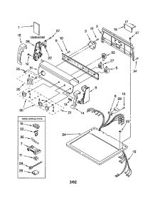 Top And Console parts for Kenmore Dryer 110.63014101 (11063014101, 110 63014101) from AppliancePartsPros.com