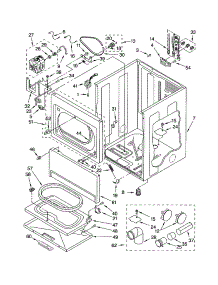 Cabinet parts for Kenmore Dryer 110.63014102 (11063014102, 110 63014102) from AppliancePartsPros.com