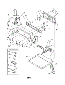 Top And Console parts for Kenmore Dryer 110.63014102 (11063014102, 110 63014102) from AppliancePartsPros.com