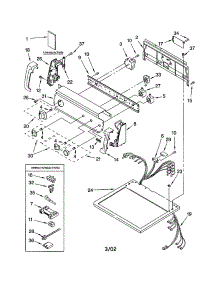 Top And Console parts for Kenmore Dryer 110.63022101 (11063022101, 110 63022101) from AppliancePartsPros.com