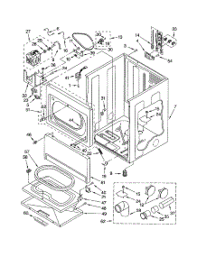 Cabinet parts for Kenmore Dryer 110.63024102 (11063024102, 110 63024102) from AppliancePartsPros.com