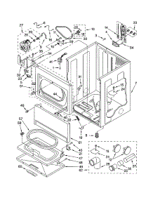 Cabinet parts for Kenmore Dryer 110.63034102 (11063034102, 110 63034102) from AppliancePartsPros.com