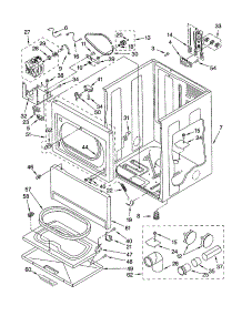 Cabinet parts for Kenmore Dryer 110.63036100 (11063036100, 110 63036100) from AppliancePartsPros.com