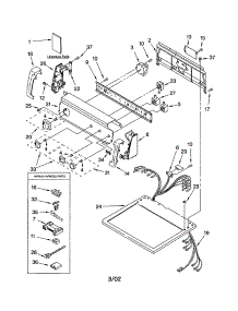 Top And Console parts for Kenmore Dryer 110.63036101 (11063036101, 110 63036101) from AppliancePartsPros.com