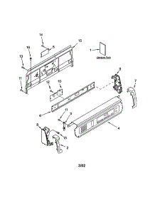Console Panel parts for Kenmore Dryer 110.63042101 (11063042101, 110 63042101) from AppliancePartsPros.com