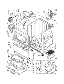 Cabinet parts for Kenmore Dryer 110.63042101 (11063042101, 110 63042101) from AppliancePartsPros.com