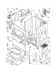 Cabinet parts for Kenmore Dryer 110.63042102 (11063042102, 110 63042102) from AppliancePartsPros.com
