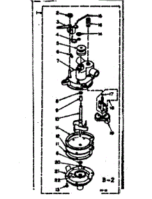 Pump Assembly parts for Kenmore Washer 110.6304450 (1106304450, 110 6304450) from AppliancePartsPros.com