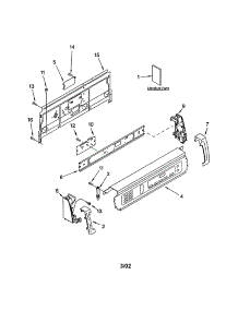 Console Panel parts for Kenmore Dryer 110.63052101 (11063052101, 110 63052101) from AppliancePartsPros.com